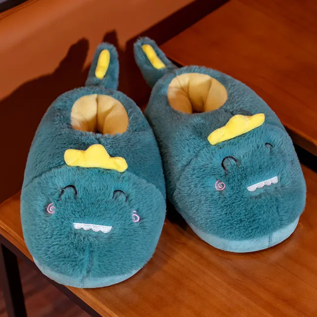 Cute Lizard Small Animal Plush Cotton Shoes For Home D 40To42 - Shop at LoveMi