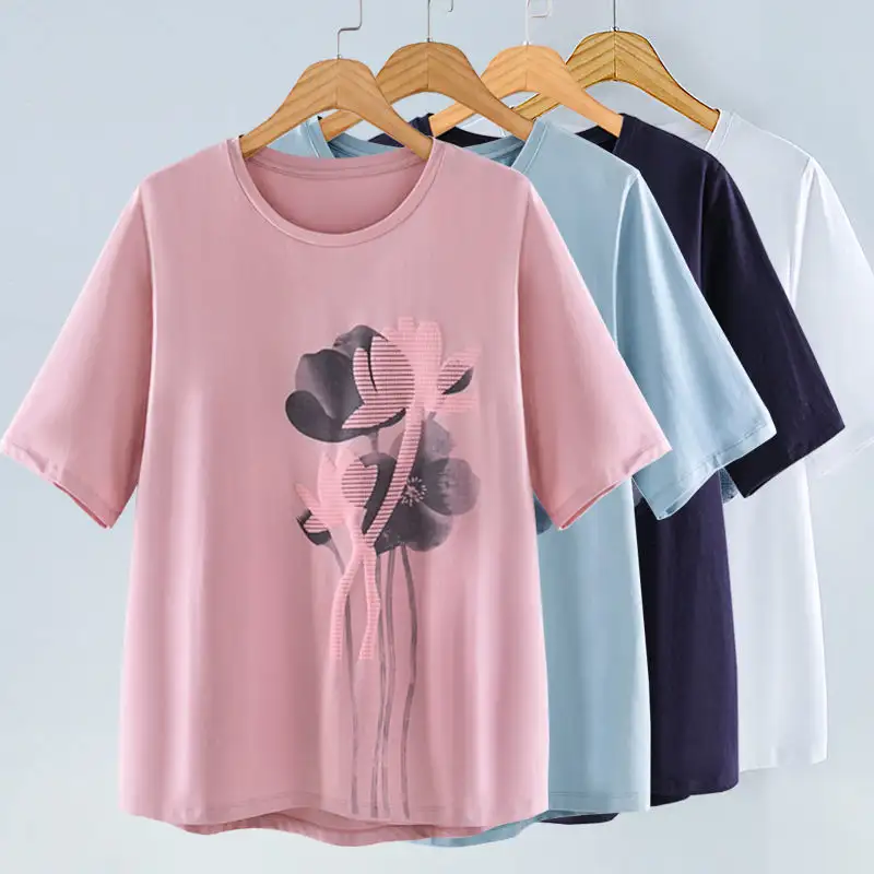 Simple And Thin Body Literary Print Blouse Women