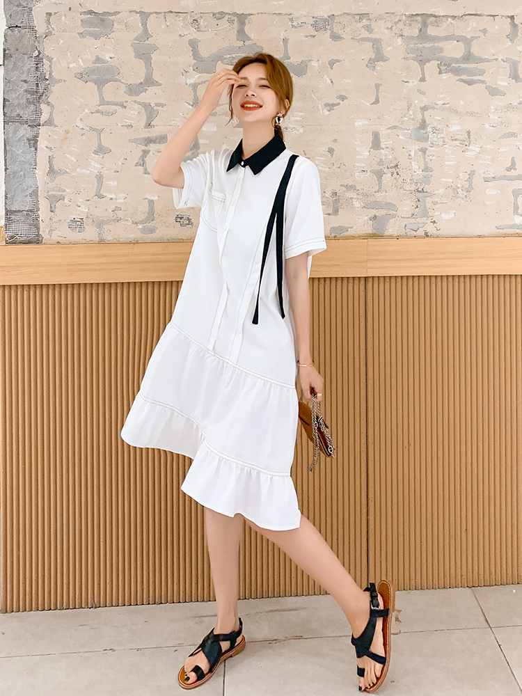 New French Dress White Goddess Fan