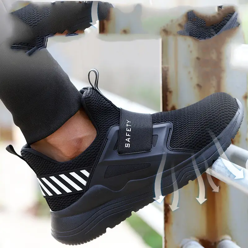 Cross-border Labor Insurance Shoes Steel Toe Cap Summer Breathable, Deodorant, Light, Smash-resistant And Stab-resistant Casual Shoes