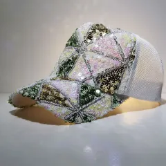 Hat Women'S Summer Colourful Sequins Fashion Caps Korean Style Hipsters - White - View 1