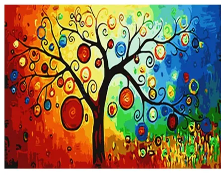 Abstract Tree DIY Painting With Digital Kit 40X50Cm - Shop at LoveMi