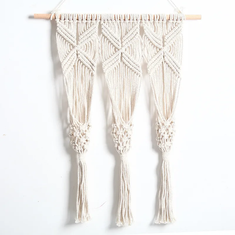 Woven Tapestry Bohemian Dried Flower Pot Rack – image 3