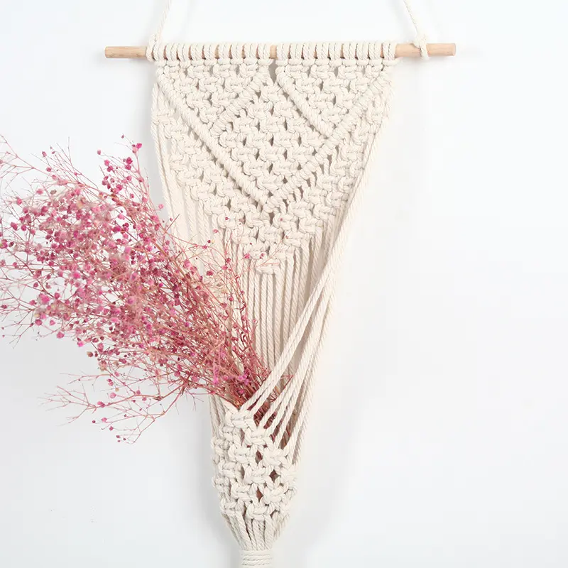 Woven Net Bag Flower Basket Wall