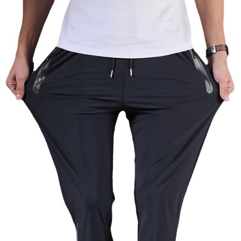 Thin Icy Straight Flat-Footed Plus Size Summer Men's Trousers