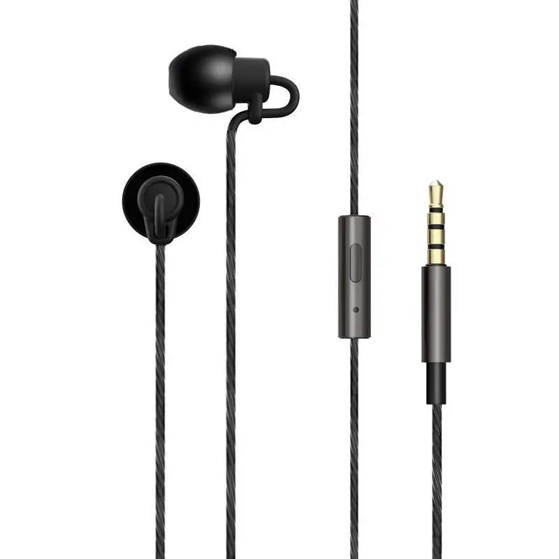HiFi 6mm Copper Ring Speaker Silicone Sleeping Earphone