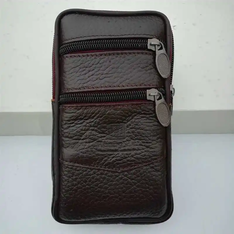 Leather Phone Bag Men's Wear Belt Waist