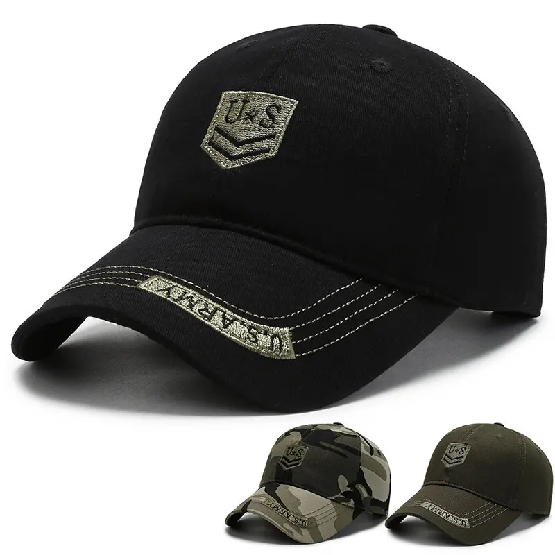 Men'S Camouflage Cap Trend Fashion Embroidered Baseball Cap Anti-Uv