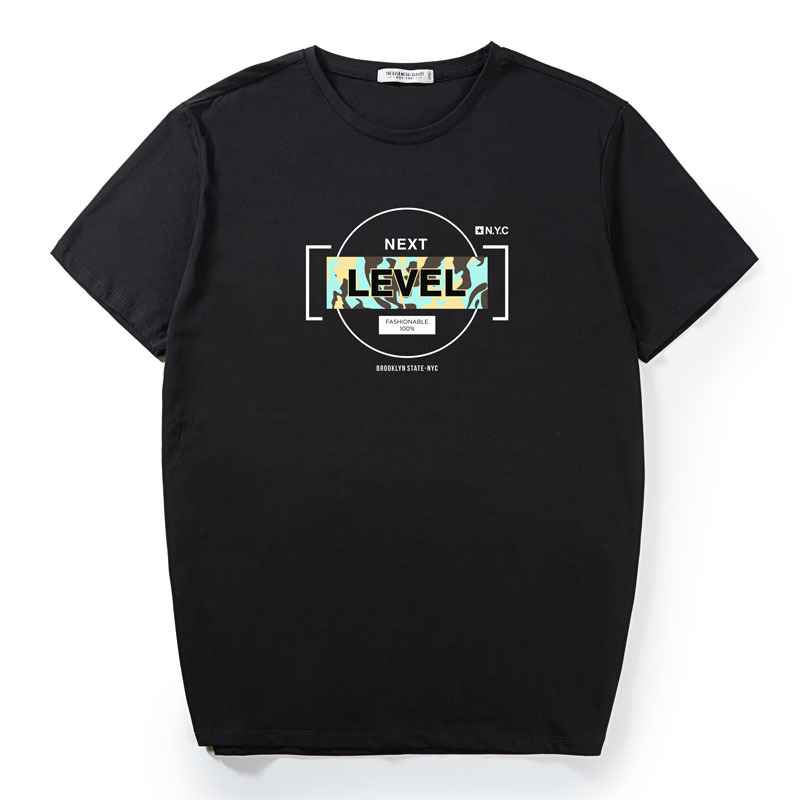 Summer New Large Size Men'S Loose Men'S Cartoon Print Short-Sleeved T-Shirt