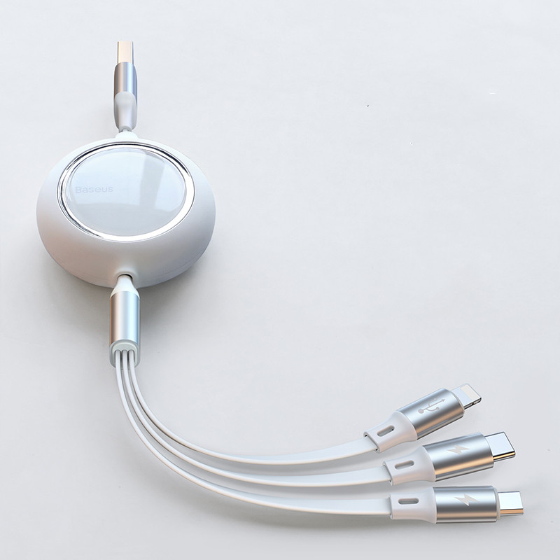 Compatible with Apple , Mobile Phone Car Charging Cable Retractable Mobile Phone Multi-head Multi-function Universal Line