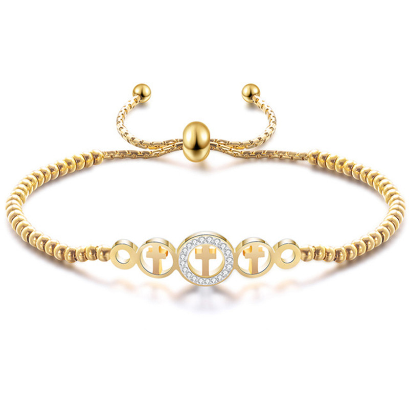 Fashion Women's Diamond Cross Bracelet