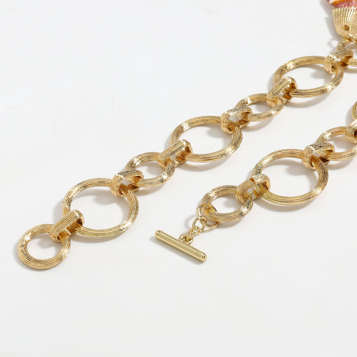 Alloy Shell OT Buckle Necklace European And American Travel Style Accessories