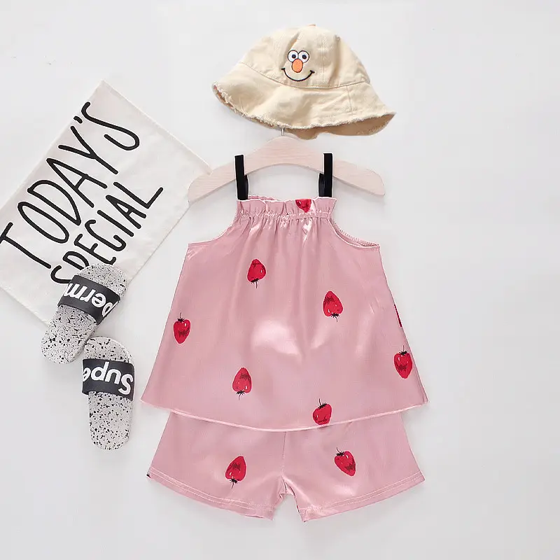 Cute Pattern Children's Suspender Pajamas