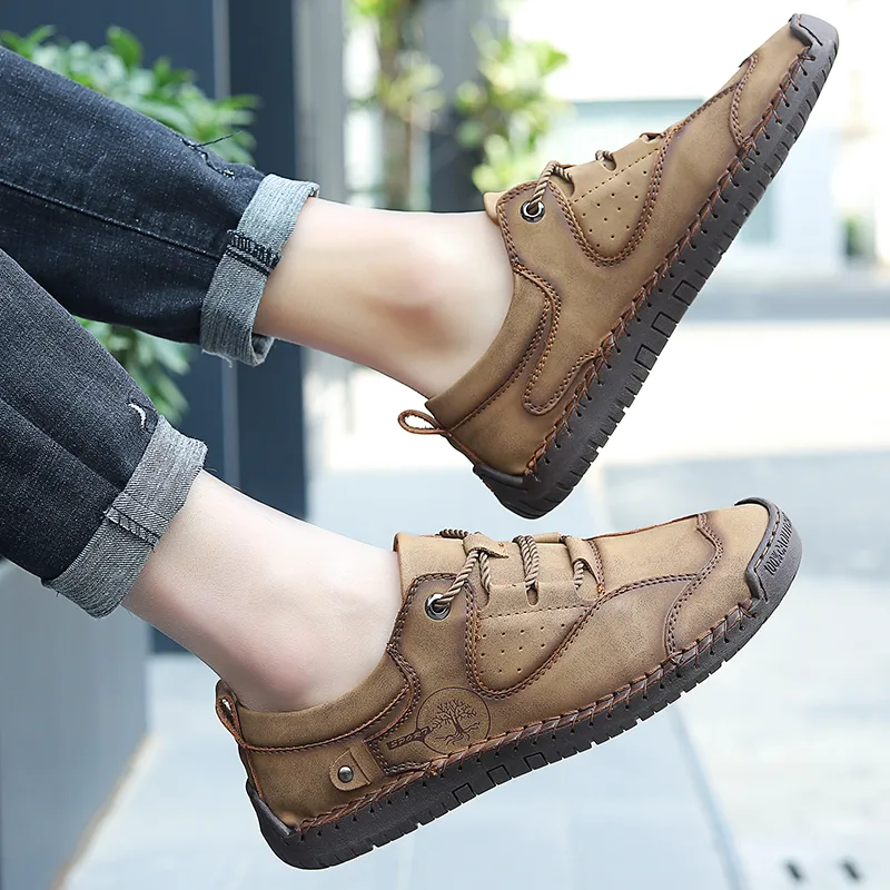Spring New Casual Leather Shoes for Men