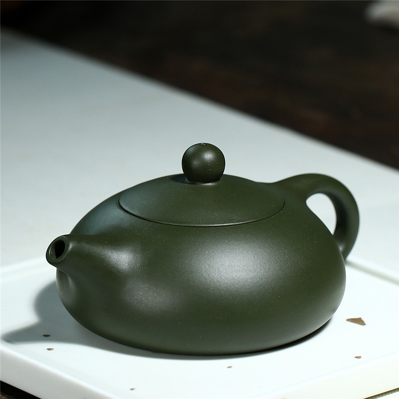 Purple Clay Teapot Handmade Teapot Raw Ore Green Clay Flat Xishi Kungfu Tea Set Gift Custom Wholesale