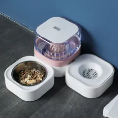 Cat Water Dispenser Mobile Unplugged Water Dispenser Dog Automatic Cat Watering Artifact Non-Wet Mouth Pet - Pink - View 1
