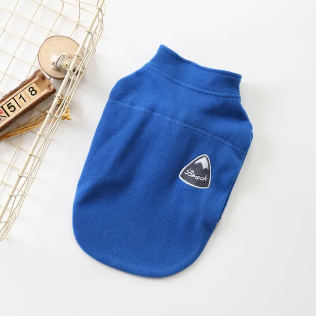 Dog Clothes Solid Color Zipper Coat Blue - Shop at LoveMi