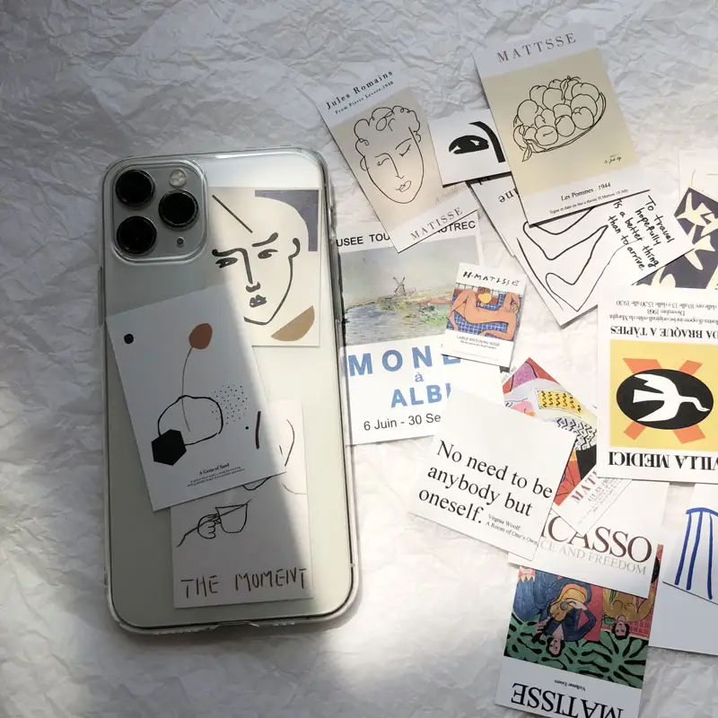 Retro Small Card Diy Combination Transparent Mobile Phone Case