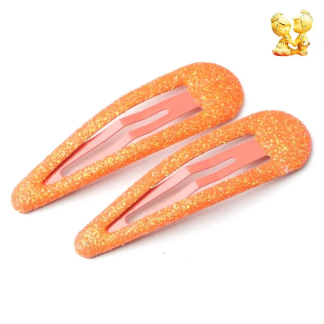 Korean Sequined Hairpin Headdress Orange - Shop at LoveMi
