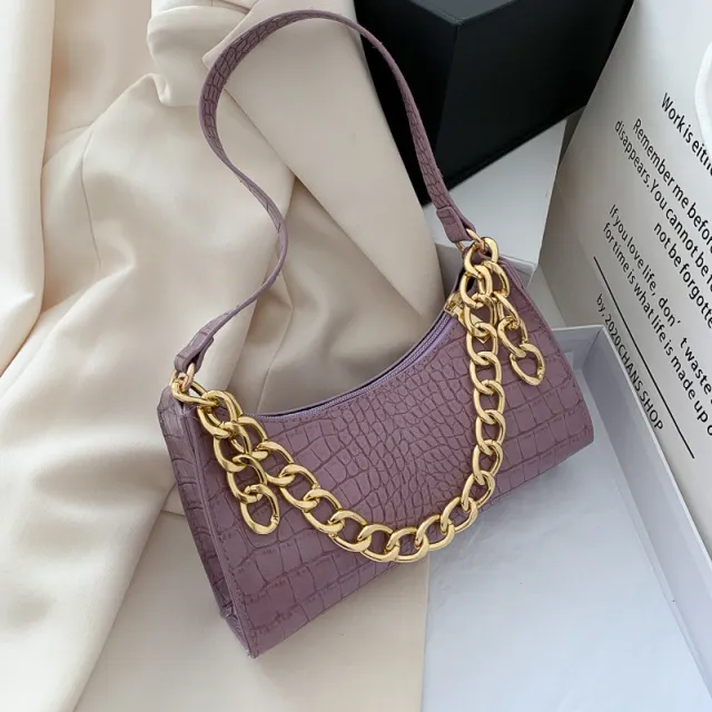 Underarm Bag French Niche Shoulder Bag Diagonal Bag Purple - Shop at LoveMi