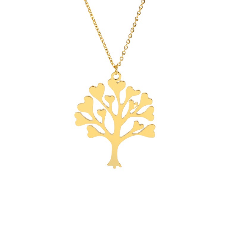 Real Gold 18K Electroplating Pop Leaf Flower Clavicle Necklace