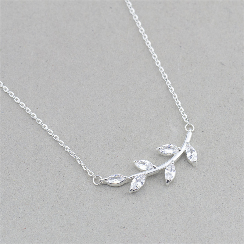Japanese And Korean Version Of Copper-plated Simple Pendant Little Girl Flower Leaf Gold-plated Necklace
