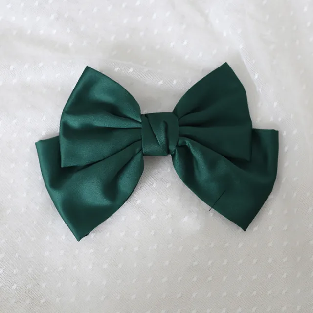 Burgundy Japanese Large Bow Hair Accessories Spring Top Clip Headdress 5Color - Shop at LoveMi