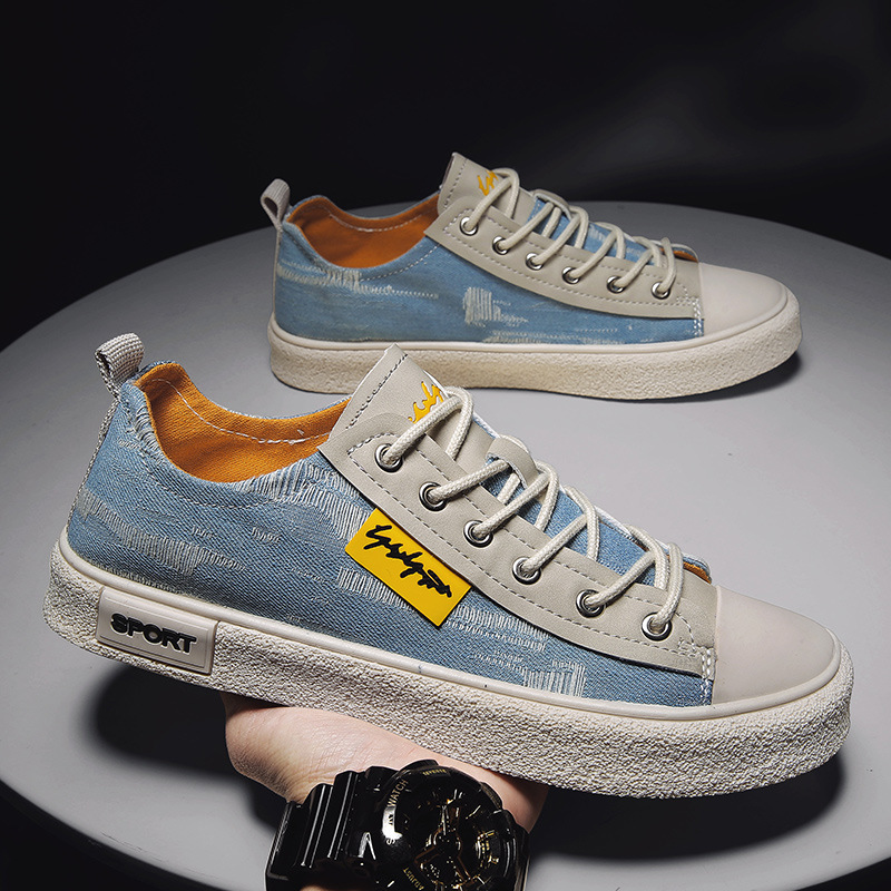  Summer Autumn Men Canvas Shoes New Fashion Solid Color