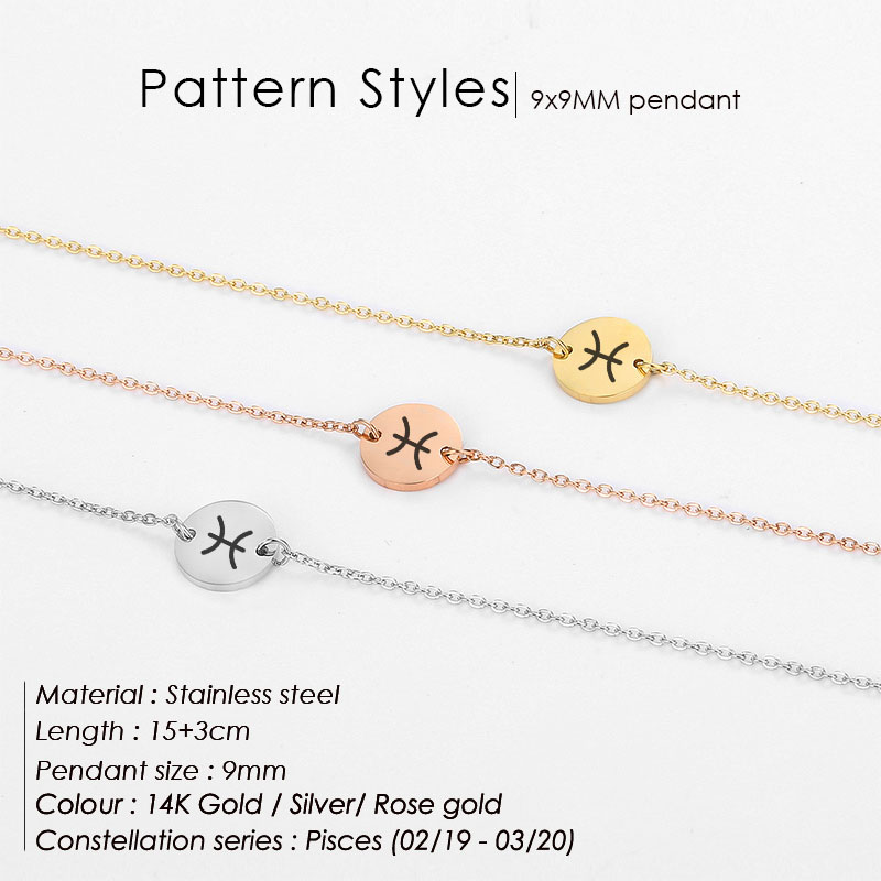 Women's Stainless Steel Gold-plated Bracelet Constellation Bracelet