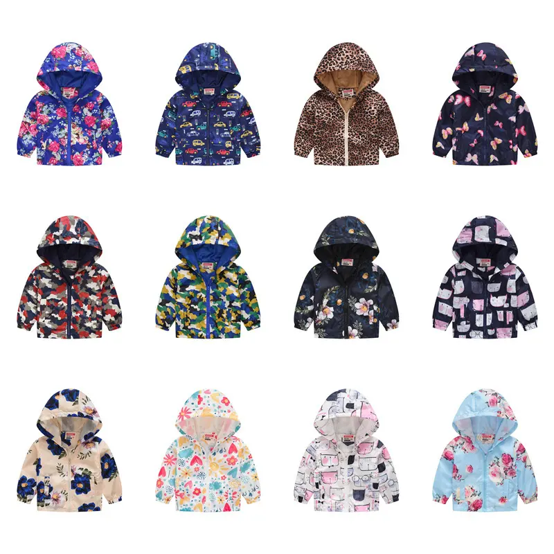 Spring and Autumn Thin Hooded Baby Cute Zipper Sweater