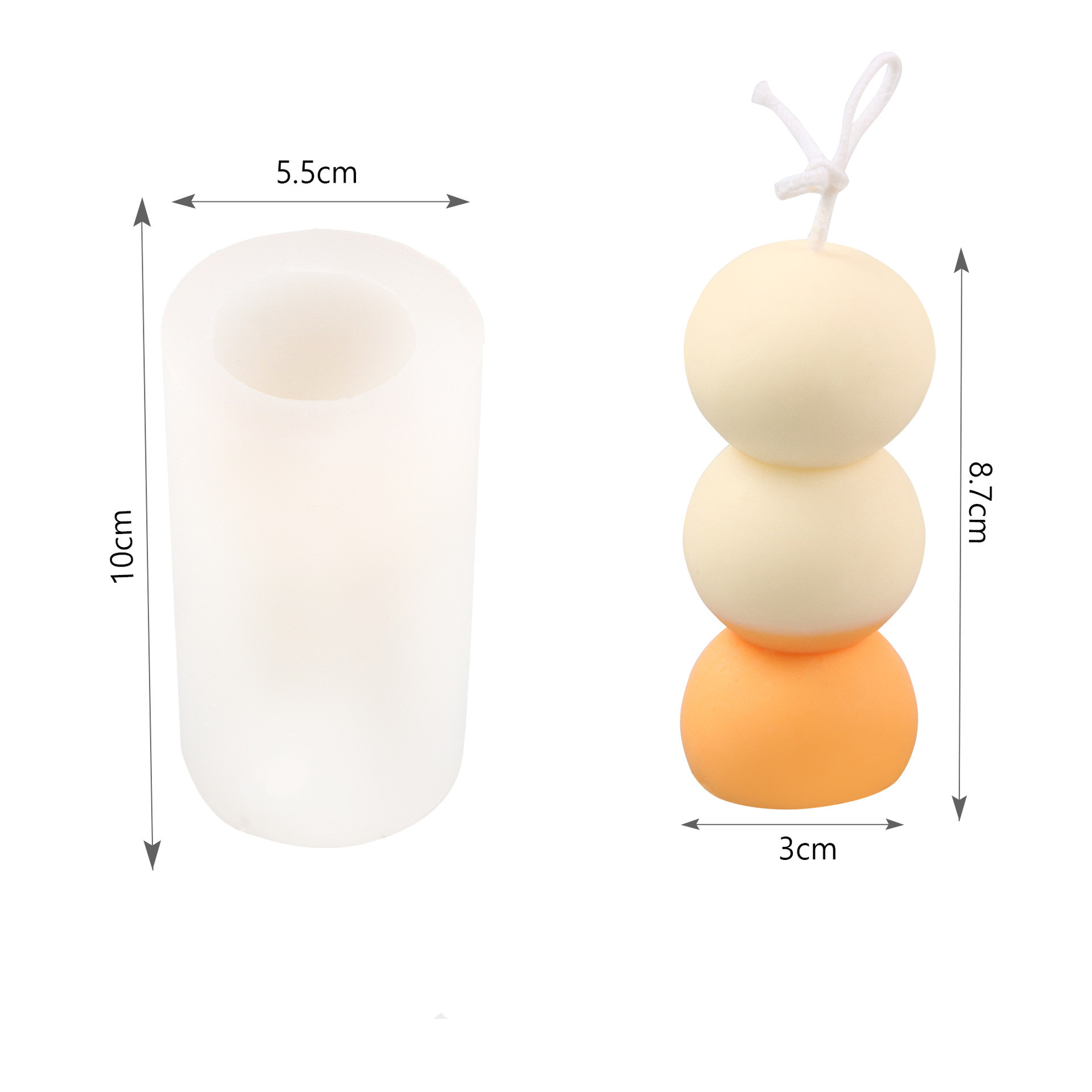 Title 8, Polygonal Silicone Geometric Magic Ball Candle ...