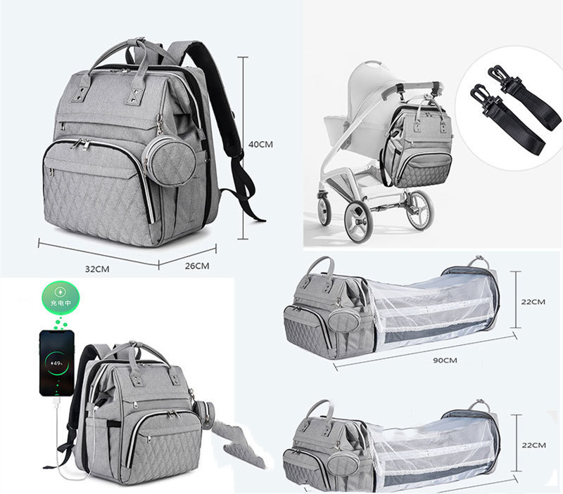 Mommy Bag Single Shoulder Large Capacity Mother And Baby Bag — foto 2