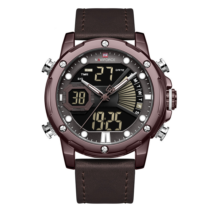 NAVIFORCE Lingxiang 9172 New Men's Watch Quartz Movement Belt Alloy Round Calendar Week Pointer Type
