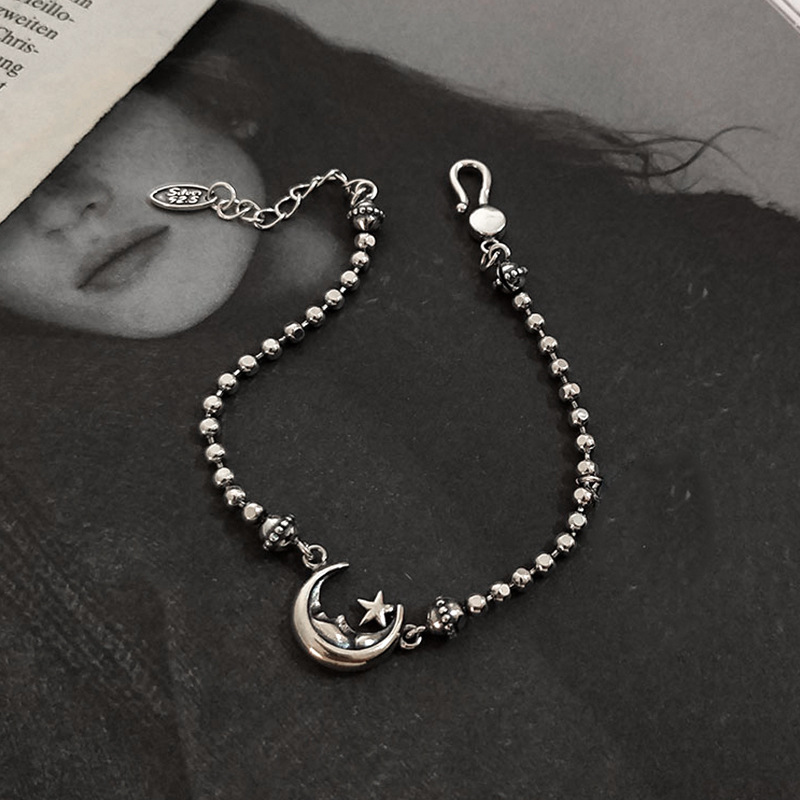 Retro Simple Star Moon Bracelet Girl
