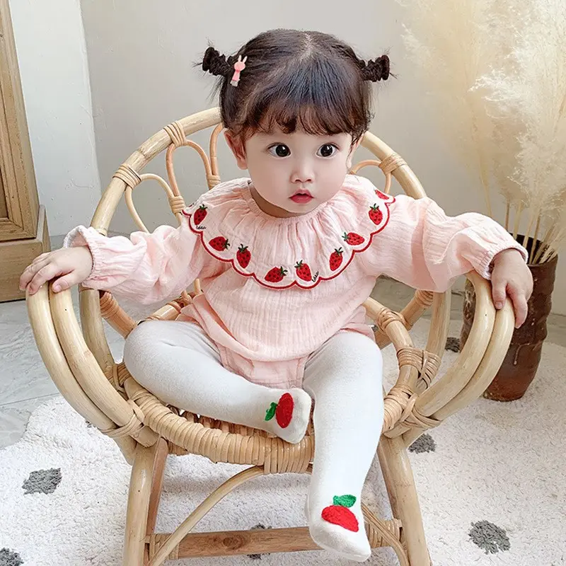 Female Baby Fart Clothes One-piece Long-sleeved Suit Autumn Little