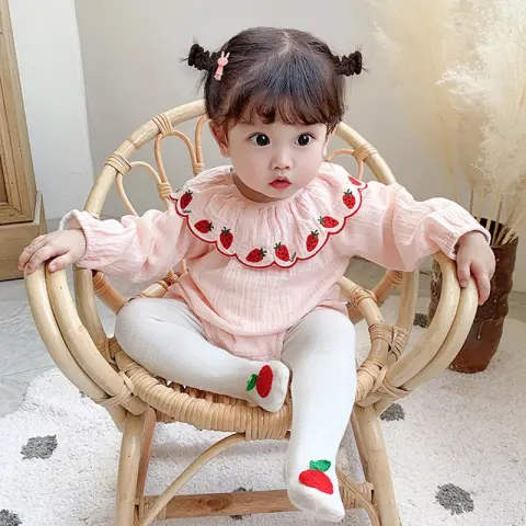 Female Baby Fart Clothes One-piece Long-sleeved Suit Autumn Little