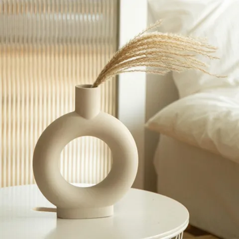 Nordic Ceramic Vase Home Decoration White Vegetarian