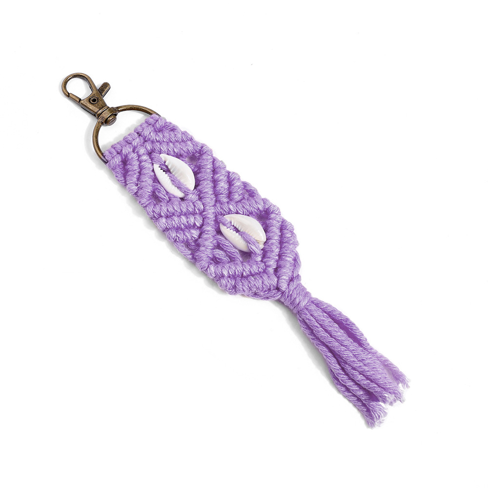 Personality Creative Jewelry Pendant Bohemia Europe And America Tassel Jewelry Pendant Hand-woven Rope Knot Bag Keychain
