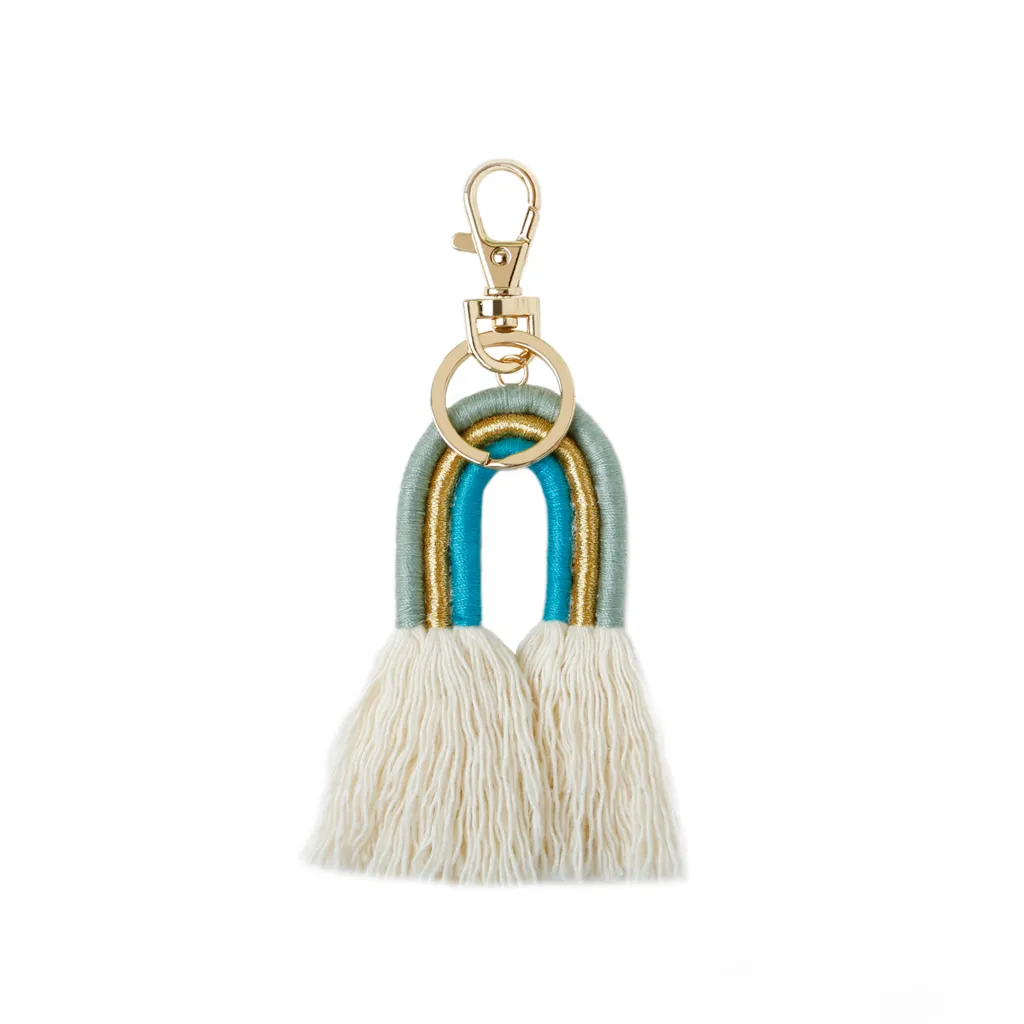 Personality Creative Jewelry Pendant Bohemia Europe And America Tassel Jewelry Pendant Hand-woven Rope Knot Bag Keychain