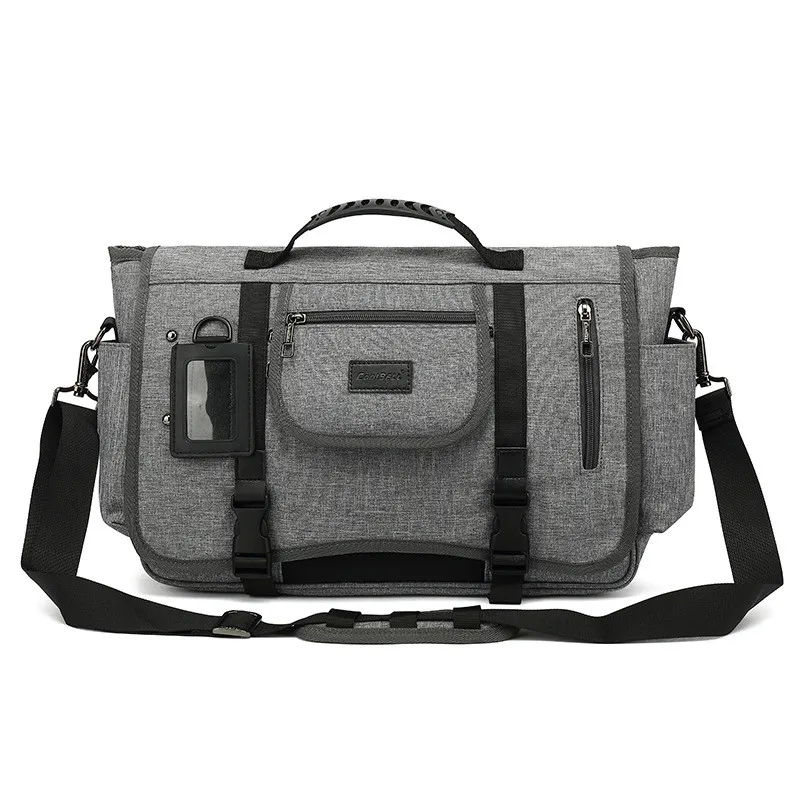 Handbag Retro One Shoulder Straddle Canvas Messenger Bag - Grey