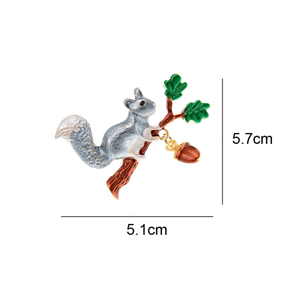 Title 3, New Enamel Squirrel Brooch Womens Animal Patte...