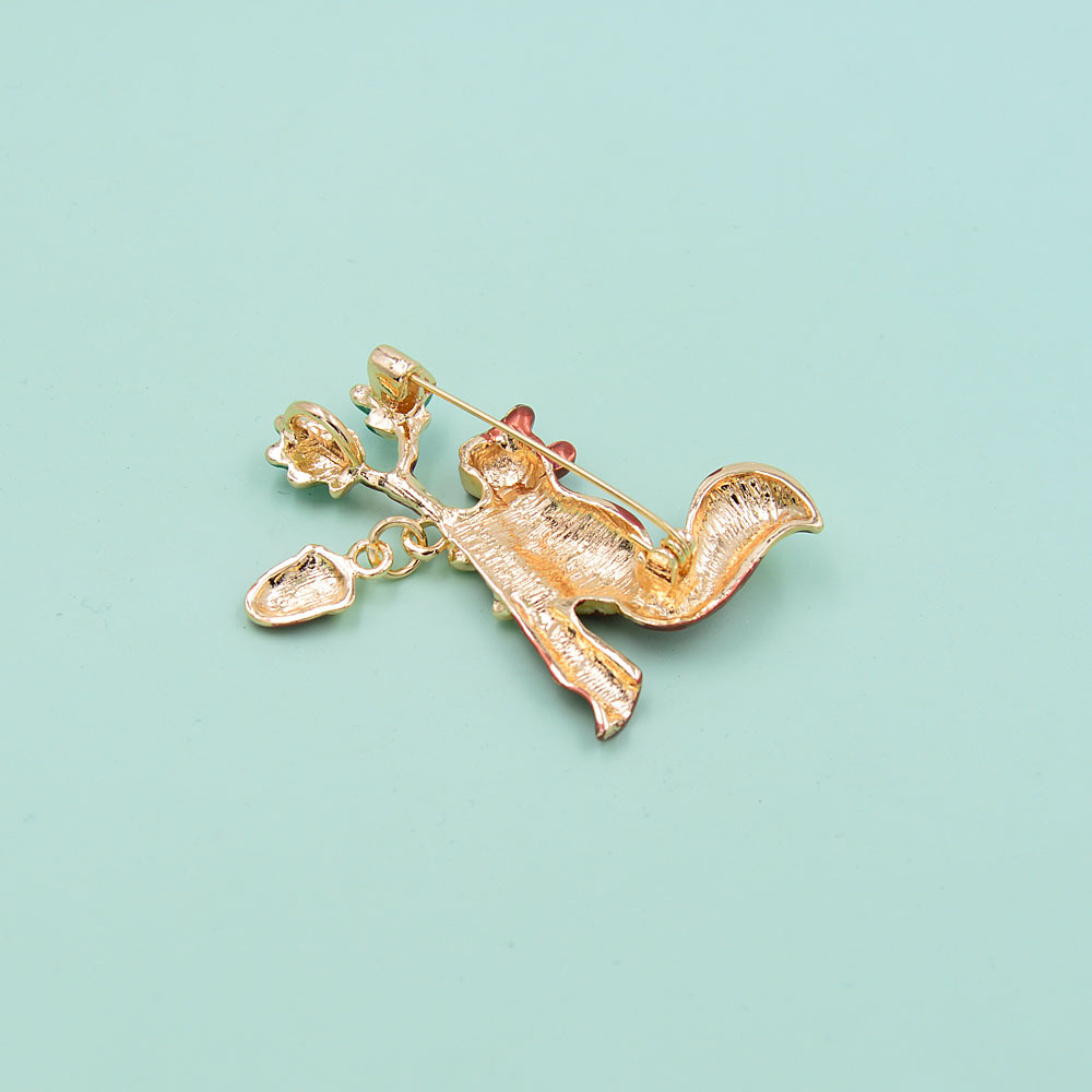 Enamel Squirrel Brooch, picture 3 of 3