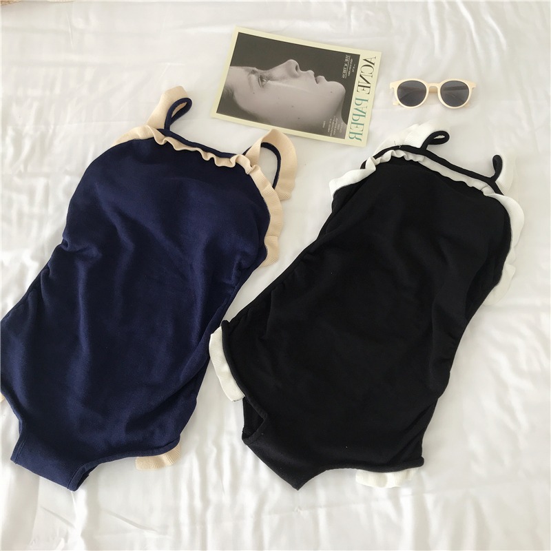 The New Korean Version Of The Sling Halter One-piece Knitted Swimsuit — foto 5