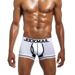 Underwear Boxer Men Breathable Mesh Mens Boxers - White - View 1