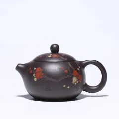 Black Diamond Cold Fragrant Shih Tzu Teapot Hand-painted Plum Teapot - Black - View 1