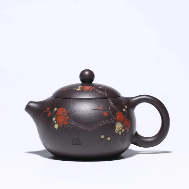 Black Diamond Cold Fragrant Shih Tzu Teapot Hand painted Plum Teapot Black - Shop at LoveMi