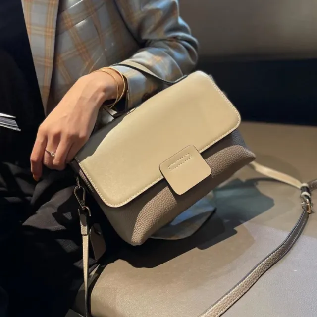 Leather Handbags New Style Single shoulder Messenger Bag Beige - Shop at LoveMi