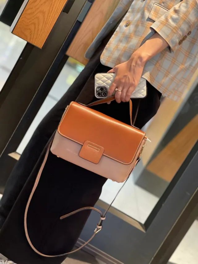 Leather Handbags New Style Single shoulder Messenger Bag Pink - Shop at LoveMi