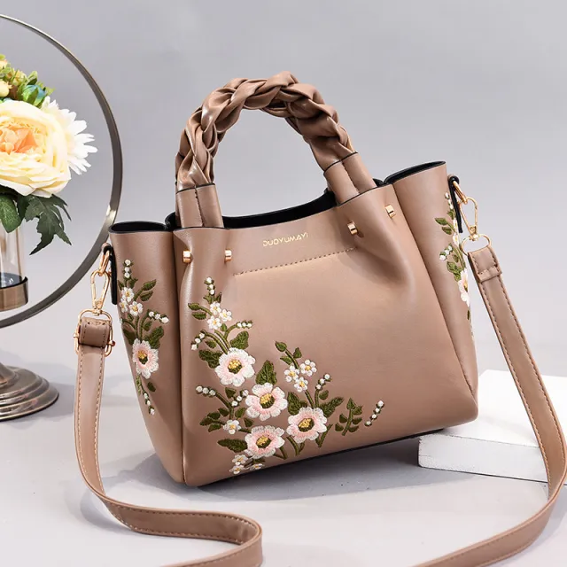Hand Bags Tote Bag For Women Shoulder Woman Ladies Shopping Khaki - Shop at LoveMi