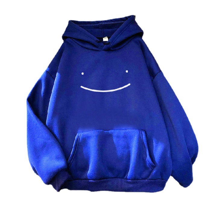 Fake Smiley Ins Korean Version Of The Hooded Sweater Simple Pattern Casual Loose Top Hoodie